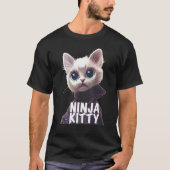 T-shirt Ninja Cat Ninjitsu Kitten Humour article culte jap (Devant)