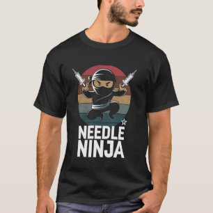 T-shirt Ninja d'aiguille Infirmière drôle Vaccination Prat