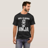 T-shirt Ninja de lancer de courrier (Devant entier)