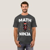 T-shirt Ninja de maths drôle pour professeur de mathématiq (Devant entier)