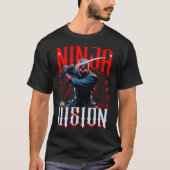 T-shirt Ninja Holding Katana – Dark Urban Style Art Design (Devant)