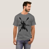 T-shirt Ninja Kayaking Rafting Paddle (Devant entier)
