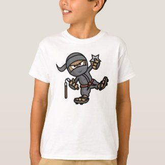 T-shirt Ninja Kids Blue Ringer