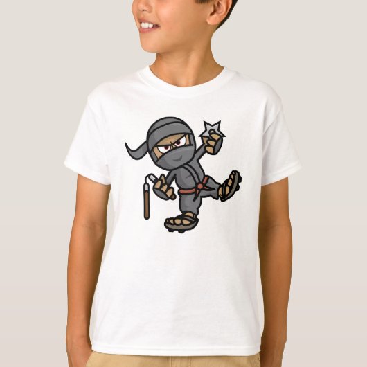 T-shirt Ninja Kids Blue Ringer (Devant)
