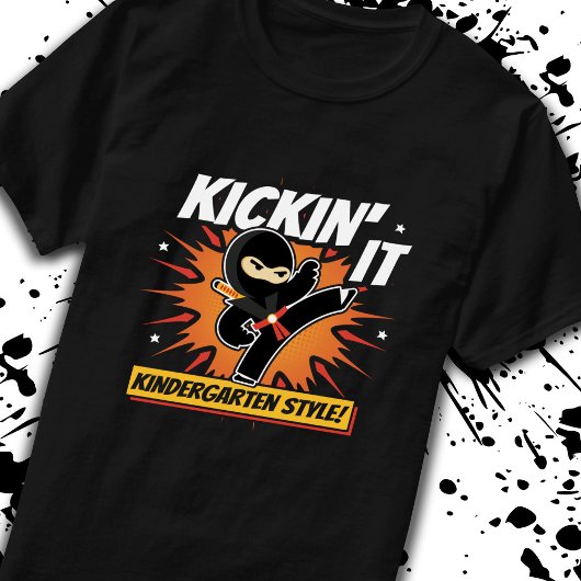 T-shirt Ninja Kindergartner - Retour À L'École Maternelle