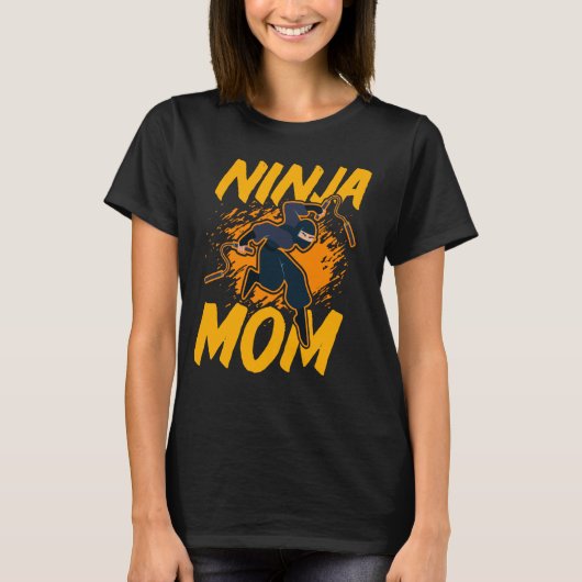 T-shirt Ninja Maman Warrior Funny (Devant)