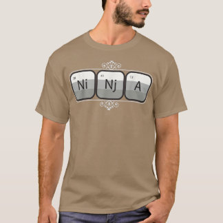 T-shirt Ninja Ni Nj A - Drôle Tableau Périodique Graphique