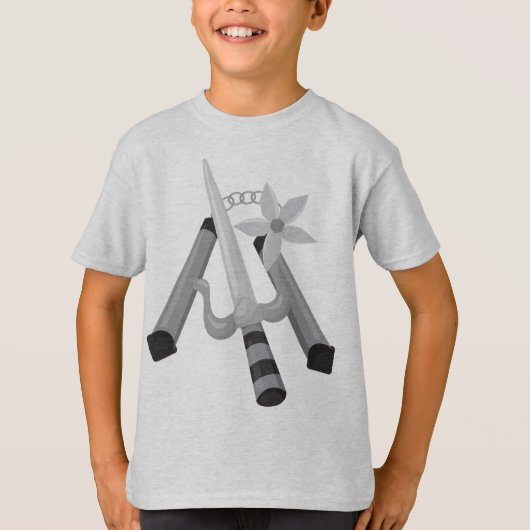 T-shirt Ninja Ready Kids' Hanes TAGLESS® (Devant)