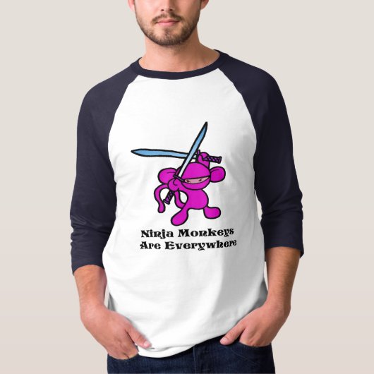 T-shirt Ninja rose aérien (Devant)