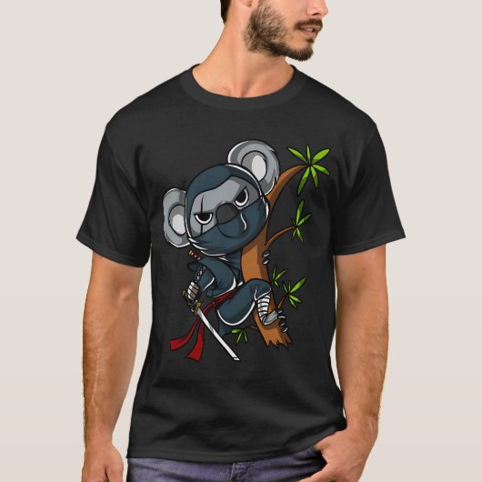 T-shirt Ninja Samouraï Koala Bear (Devant)