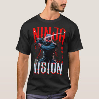 T-shirt Ninja tenant un Katana – Conception d'art de style