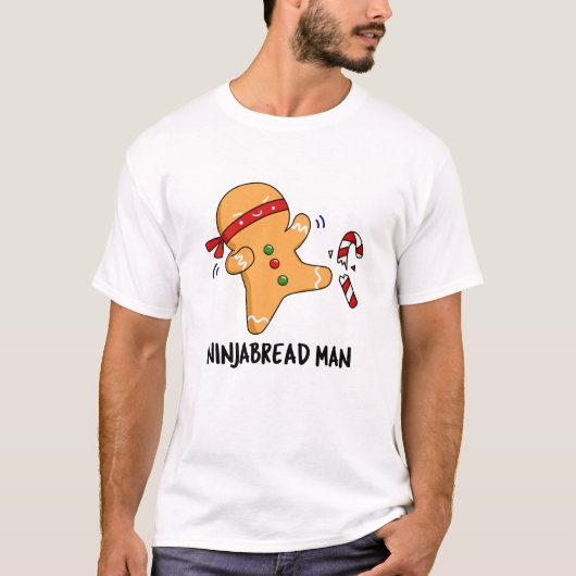 T-shirt Ninjabread Man Funny Gingerbread Pun (Devant)