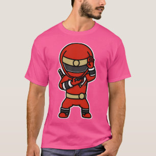 T-shirt Ninjared Ninja Sentai Kakuranger Chibi Style Kawai