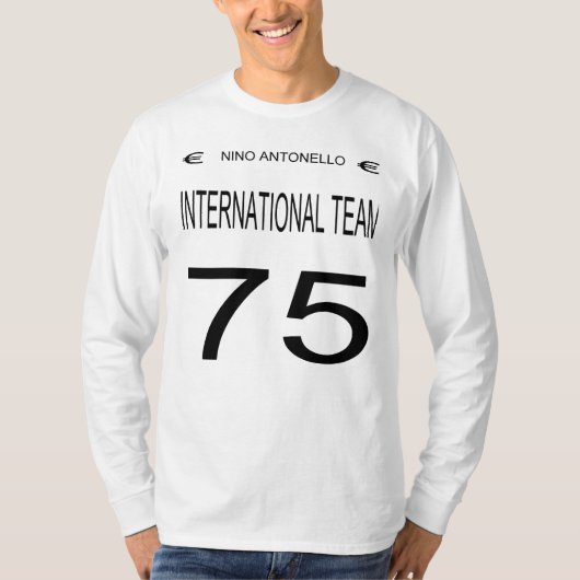 T-shirt Nino Antonello Euro International Team 75 Noir (Devant)