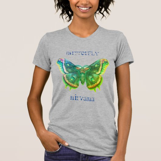 T-shirt Nirvana de papillon en détresse (Devant)