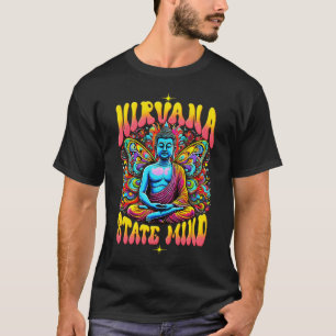 T-shirt Nirvana État D'Esprit Méditation Graphique Bouddha