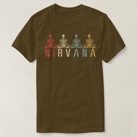 T-shirt nirvana Skeleton yoga (Design devant)