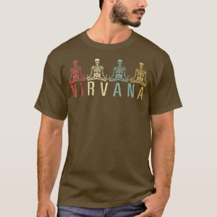 T-shirt nirvana Skeleton yoga