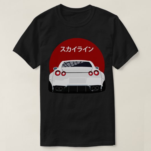 T-shirt Nissan GTR r35 Vue arrière (Design devant)