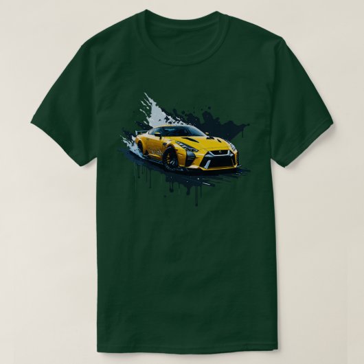 T-shirt Nissan jaune rtm r35 (Design devant)
