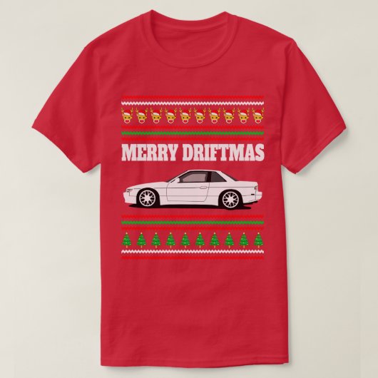 T-shirt Nissan Silvia S13 Merry Driftmas (Design devant)
