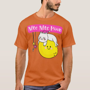 T-shirt Nite Nite Moon Sleeping Chat sur la Lune
