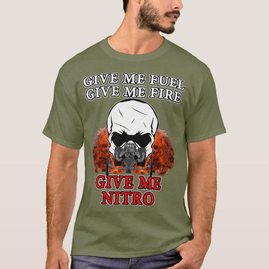 T-shirt Nitro Drag Racing Top Fuel Dragsters (Devant)