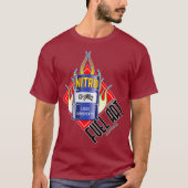 T-shirt NITRO Top Fuel Drag Racing Baril de CH3NO2 (Devant)