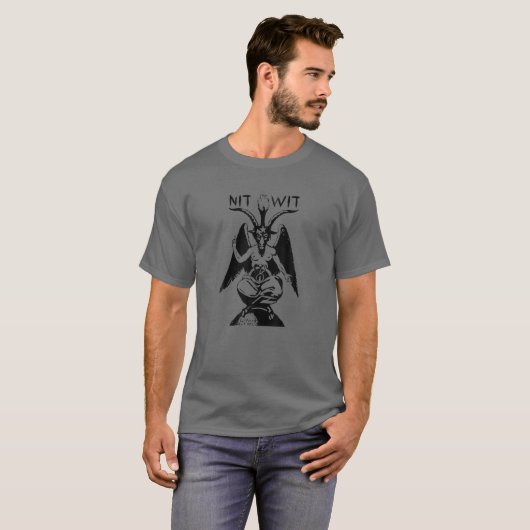 T-shirt NitWit Music Rapper Baphomet Design (Devant entier)