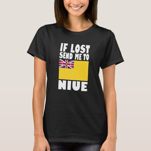 T-shirt Niue Flag Design If lost send me to Niue Premium (Devant)