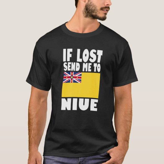 T-shirt Niue Flag Design If lost send me to Niue Premium (Devant)