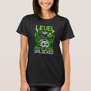 T-shirt Niveau 100 Days Of School Video Games Game