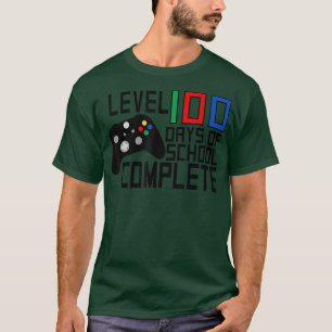T-shirt Niveau 100 Jours De Jeux Vidéo De Gamer Déverrouil