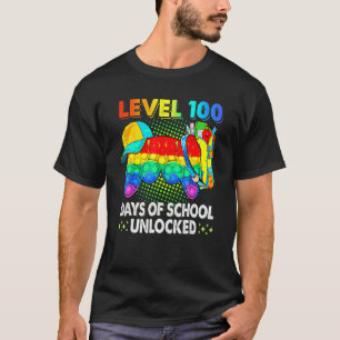 T-shirt Niveau 100 Jours De L'École Déverrouillé Poppin Vi