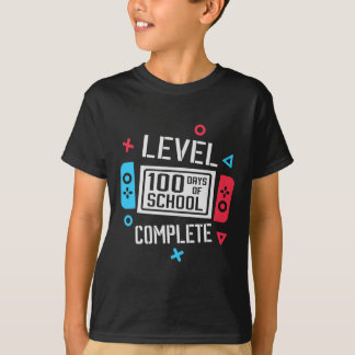 T-shirt Niveau 100 Jours De L'École Vidéos Complètes Jeu S