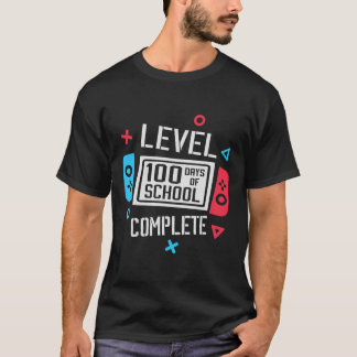 T-shirt Niveau 100 Jours De L'École Vidéos Complètes Jeu S