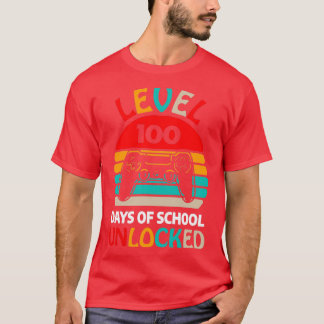 T-shirt niveau 100 jours d'école déverrouillée 12