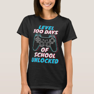 T-shirt Niveau 100 Jours D'École Déverrouillés Garçons 100