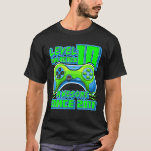 T-shirt Niveau 10 Déverrouillé Awesome 2011 Jeu Vidéo 1