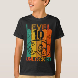 T-SHIRT NIVEAU 10 DÉVERROUILLÉ - JEUX D'ANNIVERSAIRE AMUSA
