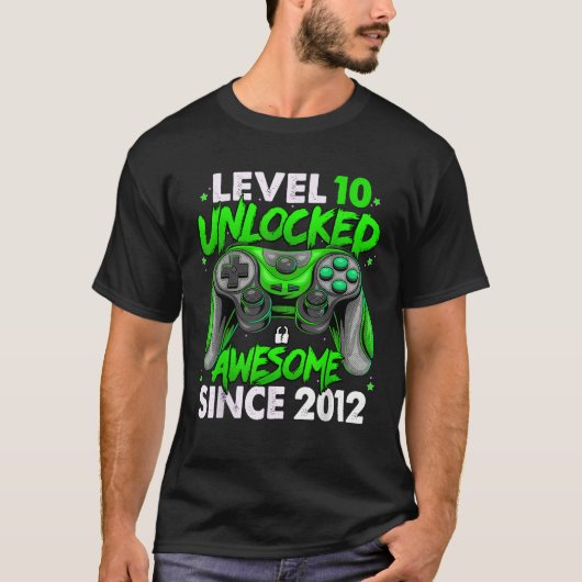 T-shirt Niveau 10 déverrouillé stupéfiant depuis 2012 10e (Devant)