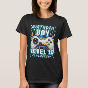 T-shirt Niveau 10 Jeux vidéo non bloqués 10th Birthday Gam