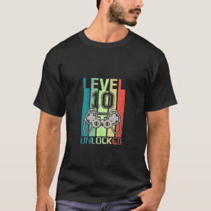 T-shirt Niveau 10 Video Gamer 10e anniversaire