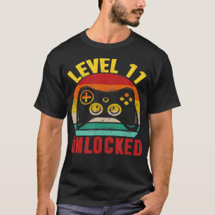 T-shirt Niveau 11 Anniversaire Garçon 11 ans Jeux Vidéo Ga
