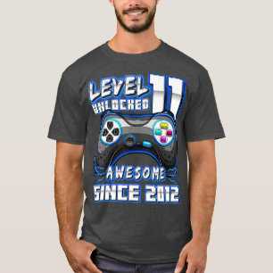 T-shirt Niveau 11 Déverrouillé Awesome 2012 jeu vidéo 11th