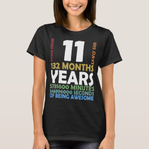 T-shirt Niveau 11 Jeu vidéo déverrouillé 11e fête d'annive