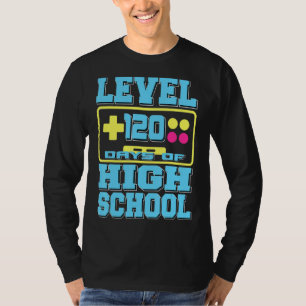 T-shirt Niveau 120 Jours De Joueur Du Lycée Présent