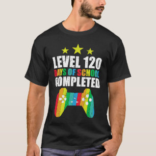 T-shirt Niveau 120 Jours D'École Terminé