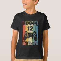 T-shirt Niveau 12 Débloqué Drôle de joueur vidéo 1