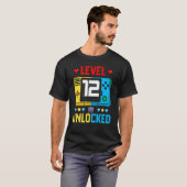 T-shirt Niveau 12 Déverrouillé 12ème Anniversaire Jeu Awes (Devant entier)